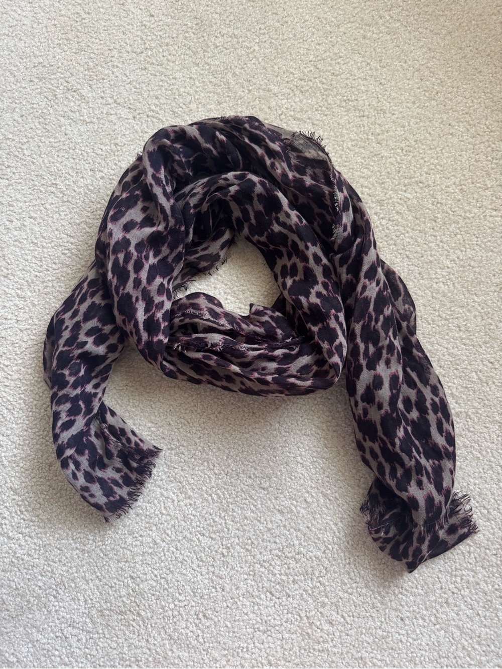 Leopard Print Lightweight Scarf